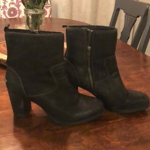 Black Sperry booties